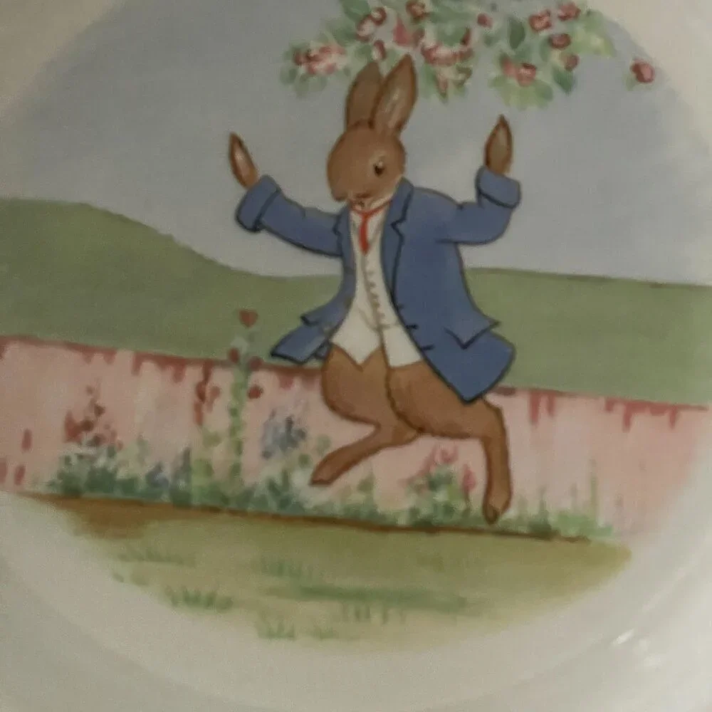 Adams1985 Children's Little Grey Rabbit & Friends Ironstone Porringer Mug Set
